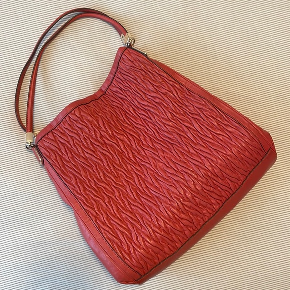 COACH Large Madison Phoebe Twisted Gathered Leather Shoulder Bag - Picture 2 of 11